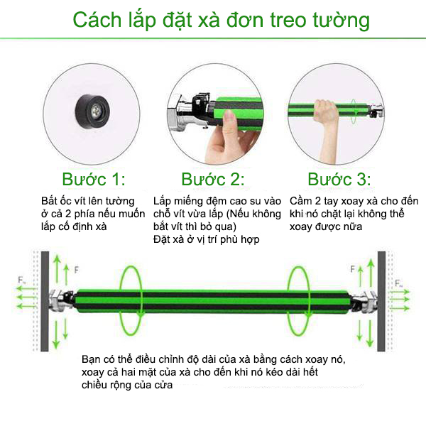 Cách lắp xà đơn gắn cửa cực đơn giản và nhanh chóng