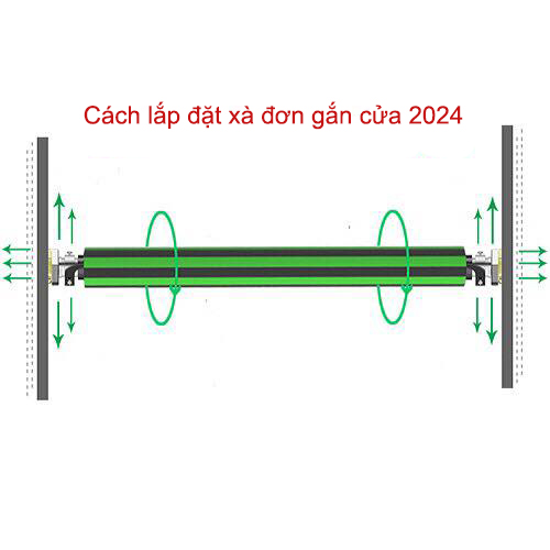 Xà đơn treo tường gắn cửa