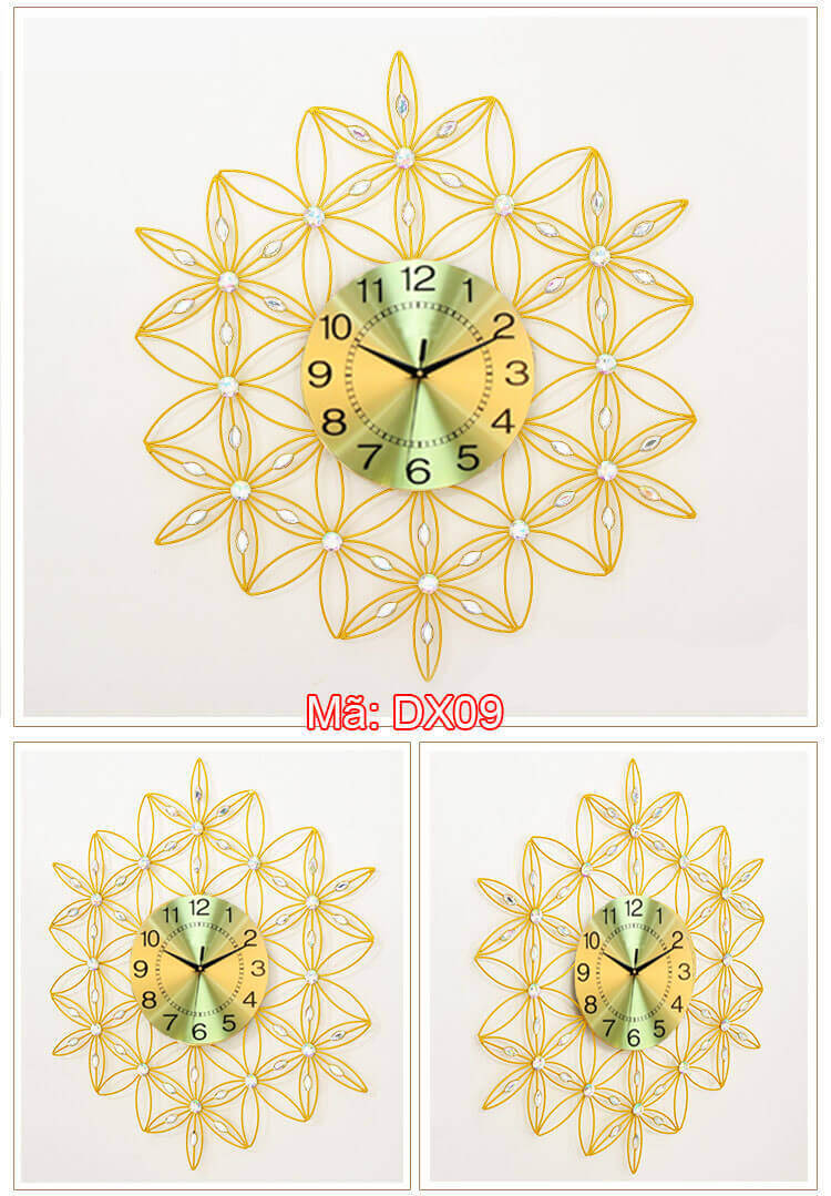 Đồng hồ trang trí bông hoa DX09