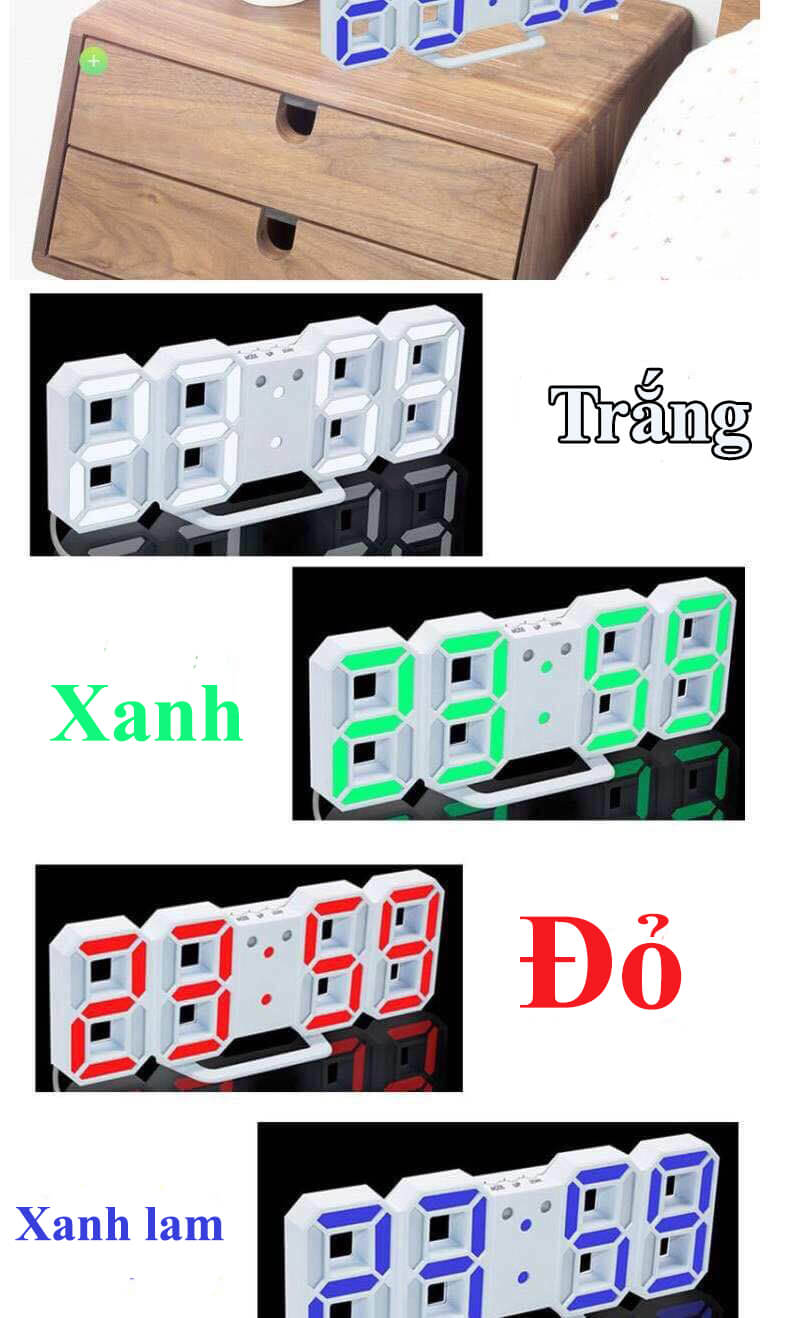 Đồng hồ LED để bàn DE02 cao cấp