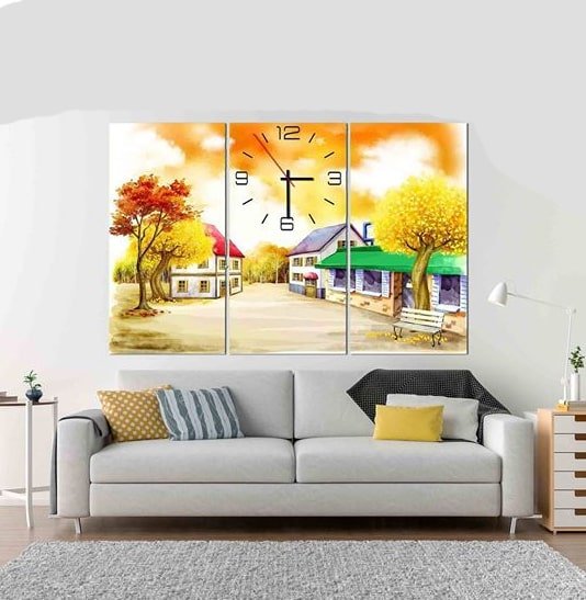 đồng hồ treo tường tranh 3d