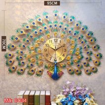 Đồng hồ treo tường con công CC34