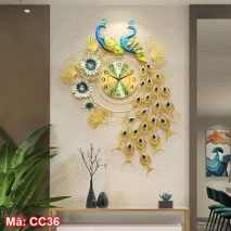 Đồng hồ treo tường đôi công sum vầy mã CC36