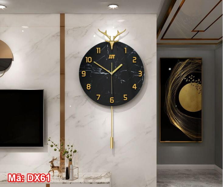 Đồng hồ treo tường quả lắc phong cách Châu Âu DX61 - Tuấn Store