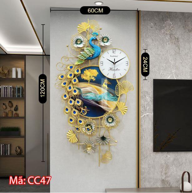 Đồng hồ decor cao cấp cho nội thất hiện đại CC47 - Tuấn Store