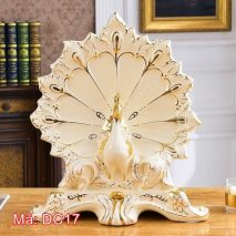 Tượng chim công decor phòng khách bằng gốm DC17