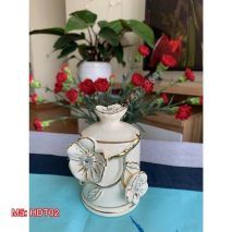 Lọ đựng tăm bằng gốm sứ quý tộc HDT02