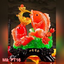 Tượng cặp cá chép phong thủy ý nghĩa PT16