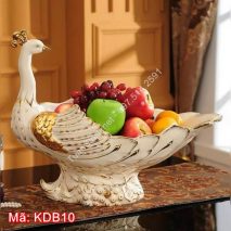 Đĩa đựng hoa quả hình con công gốm sứ KDB10