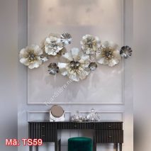 Tranh sắt nghệ thuật bông hoa treo tường TS59
