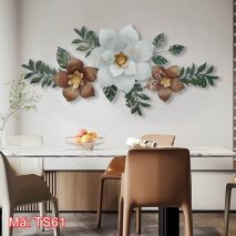 Tranh sắt treo tường 3 bông hoa siêu đẹp TS61