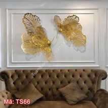 Tranh sắt trang trí 2 chú bướm phu thê TS66