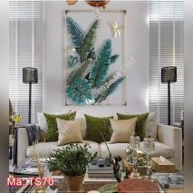 Tranh sắt treo tường chiếc lá xanh TS70