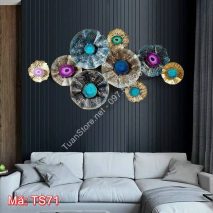 Tranh kim loại trang trí sắc màu mã TS71