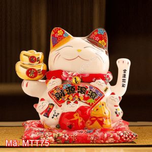 Mèo chiêu tài vẫy tay 20cm mã MTT75