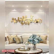 Tranh sắt treo tường trang trí màu vàng TS76