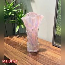 Lọ hoa đẹp trang trí màu hồng BH91