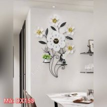 Đồng hồ treo tường decor 5 bông hoa DX153