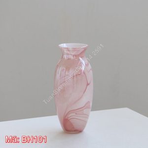 Bình hoa hồng vân ngọc cao 29cm BH101