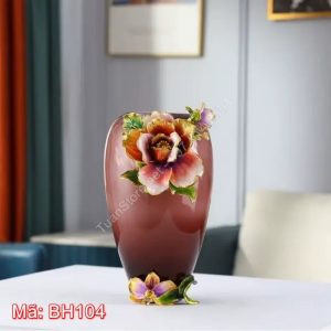 Bình hoa hồng ngọc lan cao 28cm BH104