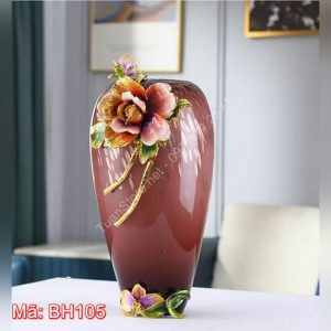 Bình hoa hồng ngọc lan cao 38cm BH105