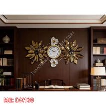 Đồng hồ trang trí song hoa tụ lộc DX169