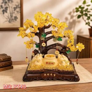 Cây tài lộc cặp linh vật vàng PT43