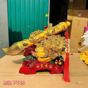 Gậy như ý rồng vàng chiêu tài PT49